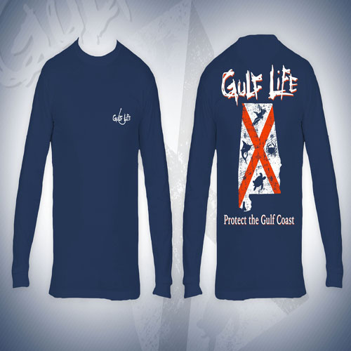 Gulf Life - Protect The Gulf Coast - 
Navy Alabama Long Sleeve