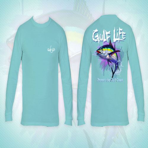 Gulf Life - Protect The Gulf Coast - 
Chalky Mint Tuna Long Sleeve