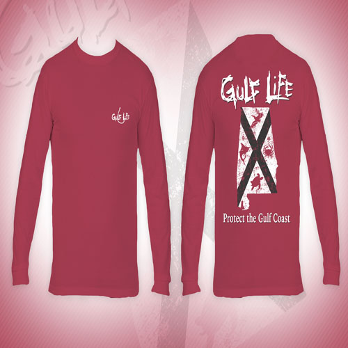 Gulf Life - Protect The Gulf Coast - 
Crimson Alabama Long Sleeve